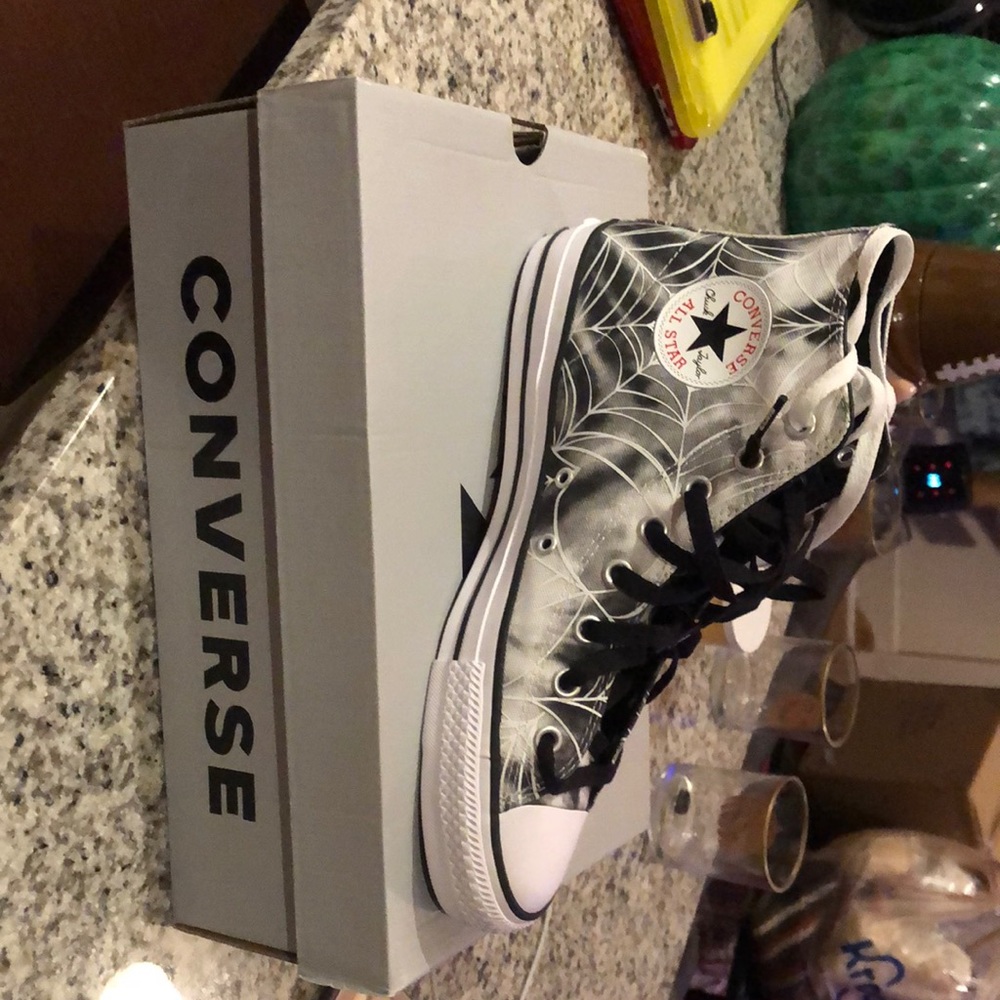 Limited edition spider web converse shoe